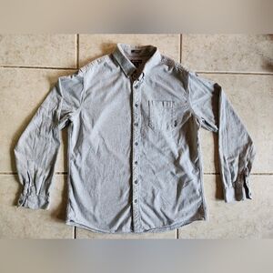 Eddie Bauer Men’s TXL Gray Herringbone Flannel Shirt - Classic Fit Tall